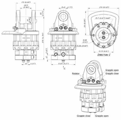 Pièces agricoles - Hydraulique - Rotator 160kN Bride 6x17mm ron