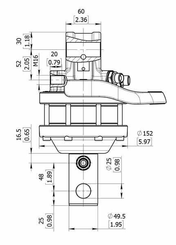 Pièces agricoles - Hydraulique - Rotator 30kN Cardan 49,5mm Tro
