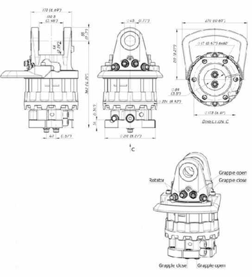 Pièces agricoles - Hydraulique - Rotator 120kN Bride 6x17mm ron