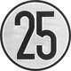Panneau limitation vitesse 25