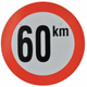 Panneau 60 km en PVC