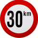 Panneau 30 km en PVC