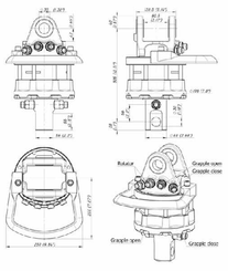 Pièces agricoles - Hydraulique - Rotator 60kN Cardan 68mm Trou