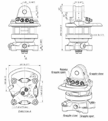Pièces agricoles - Hydraulique - Bride rotateur 45kN 4x17mm carré