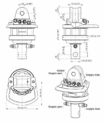 Pièces agricoles - Hydraulique - Rotator 45kN Cardan 59mm Trou