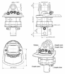 Pièces agricoles - Hydraulique - Rotator 60kN Cardan 69mm Trou