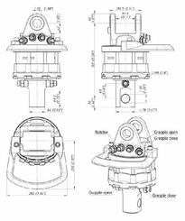Pièces agricoles - Hydraulique - Rotator 60kN Cardan 78mm Trou 35mm