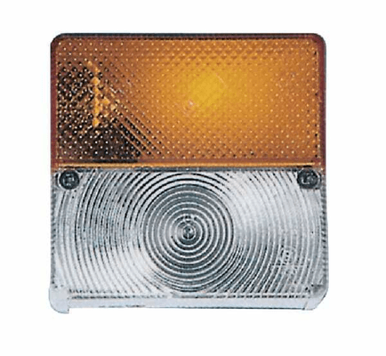Pièces agricoles - Eclairage - Feu de direction et de position Halogène, avant, carré, 12V, ambre/transparent, boulonné, fiche plate, Geka