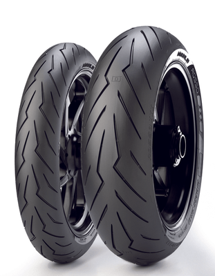 Pièces Quad & Motos - Pneumatiques - Pneu PIRELLI DIABLO ROSSO III (F) (K) Kawasaki Ninja H2 120/70 ZR 17 M/C (58W) TL