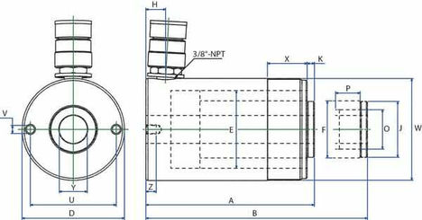 Pièces agricoles - Outils atelier - Vérin NSHS 120