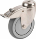 Roues pivotantes en acier inoxydable avec fixation par boulon 125 mm