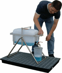 Pièces agricoles - Outils atelier - Support inox pour bidon jusqu'à 30 L