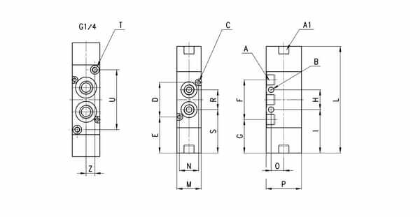 Pièces agricoles - Pièce pneumatique - Distributeur 5/2, bistable