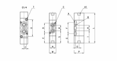 Pièces agricoles - Pièce pneumatique - Distributeur 5/2, bistable