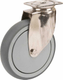 Roue pivotante, roue en polyuréthane : Ø125x32mm, Fixation de plaque: 77x67mm Load: 100kg Tente