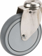 Roulettes pivotantes en acier inoxydable avec montage sur plaque 150 mm