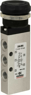 Pièces agricoles - Pièce pneumatique - Distribut 5/2, bouton-poussoir
