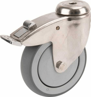 Pièces agricoles - Outils atelier - Roues pivotantes en acier inoxydable avec fixation par boulon 125 mm