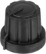 Bouton noir de potentiomètre avec index