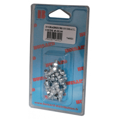 Pièces agricoles - Pièce divers - HF-ASSORTIMENT 10 GRAISSEURS HYDRAUL. COUDE 45 6X100