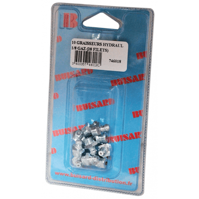 Pièces agricoles - Pièce divers - HF-ASSORTIMENT 10 GRAISSEURS HYDRAUL. 1/8 GAZ (28 FILETS)