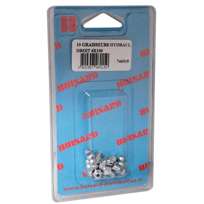 Pièces agricoles - Pièce divers - HF-ASSORTIMENT 10 GRAISSEURS HYDRAUL.DROIT M6X100