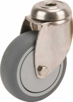 Pièces agricoles - Outils atelier - Roue pivotante, roue en polyuréthane : Ø50x19mm, Trou de vis simple, Load: 50kg, Tente