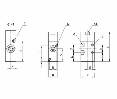Pièces agricoles - Pièce pneumatique - Distributeur 3/2, monostable