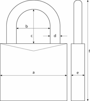 Pièces agricoles - Outils atelier - Cadenas laiton Typ 60 40mm Abus