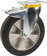 Roue pivotante avec frein
