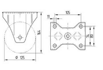 Pièces agricoles - Outils atelier - Roulettes pour charges lourdes à bandage en polyuréthane