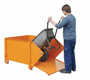 Conteneur acier jaune capacité 1500kg 1515x1070x800mm Bauer Südlohn
