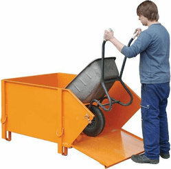 Pièces agricoles - Outils atelier - Conteneur acier jaune capacité 1500kg 1515x1070x800mm Bauer Südlohn