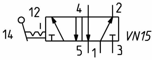 Pièces agricoles - Pièce pneumatique - 158-900 MANUAL POPPET VALV