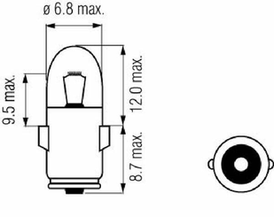Pièces agricoles - Eclairage - Ampoule 24V 3W BA7s