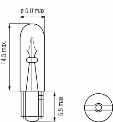 Pièces agricoles - Eclairage - Ampoule 24V 1.2W W2x4.6d