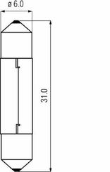 Pièces agricoles - Eclairage - Ampoule 24V 3W SV6