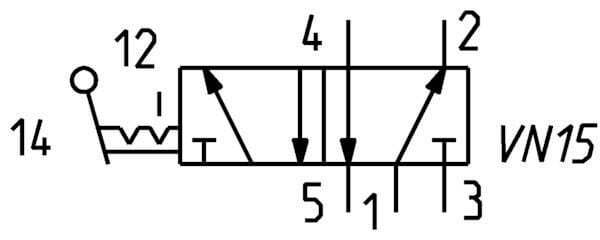 Pièces agricoles - Pièce pneumatique - Distribut. 5/2 voies