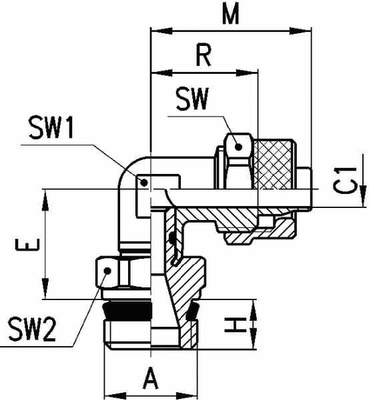 Pièces agricoles - Pièce pneumatique - Fixation emboîtable en L