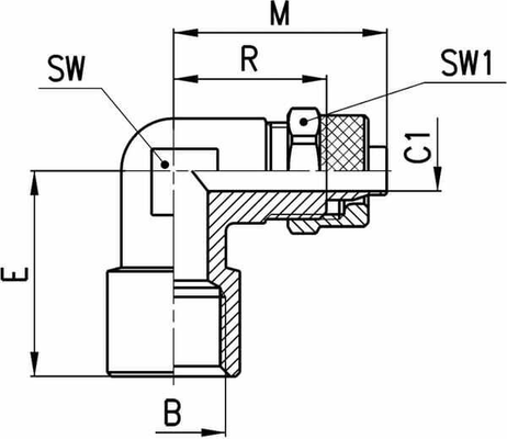 Pièces agricoles - Pièce pneumatique - Fixation emboîtable en L