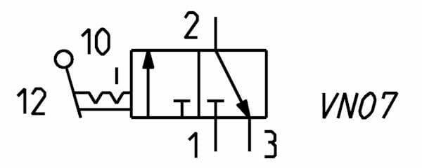 Pièces agricoles - Pièce pneumatique - Distribut. 3/2 voies