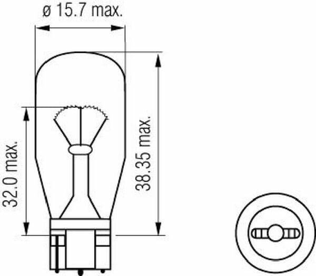 Pièces agricoles - Eclairage - Ampoule 12V 21W W2,1x9,5d