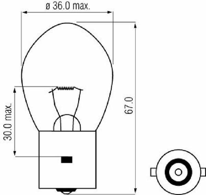 Pièces agricoles - Eclairage - Ampoule 12V 45W BA20s