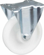 Roulettes pivotantes à bandage et / ou corps de roue en polyamide blanc, roulement à rouleaux 160 mm