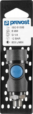 Pièces agricoles - Pièce pneumatique - Raccord rap. sécu mâle BSP1/4"