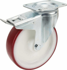 Pièces agricoles - Outils atelier - Roulettes pivotantes à bandage en polyuréthane
