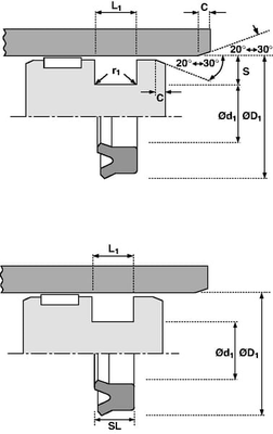 Pièces agricoles - Roulements - Joint de piston 25x17x5,7 mm Hallite