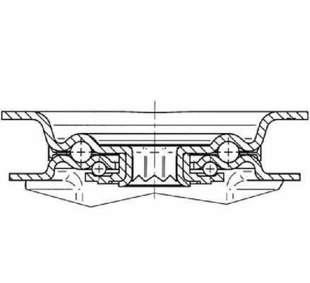 Pièces agricoles - Outils atelier - Roulettes pivotantes à bandage en polyuréthane
