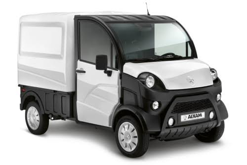 Materiels - Voiture sans permis - FOURGON BLANC - BLEU SAPHIR - GRIS ARGENT