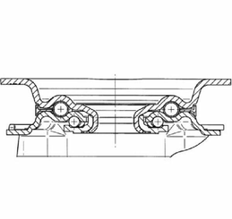 Pièces agricoles - Outils atelier - Roulettes pivotantes à bandage pneumatique